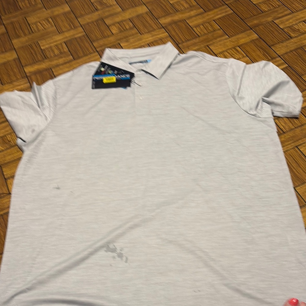 Performance Men's Light Gray Polo Shirt - 
Sz 2XT
